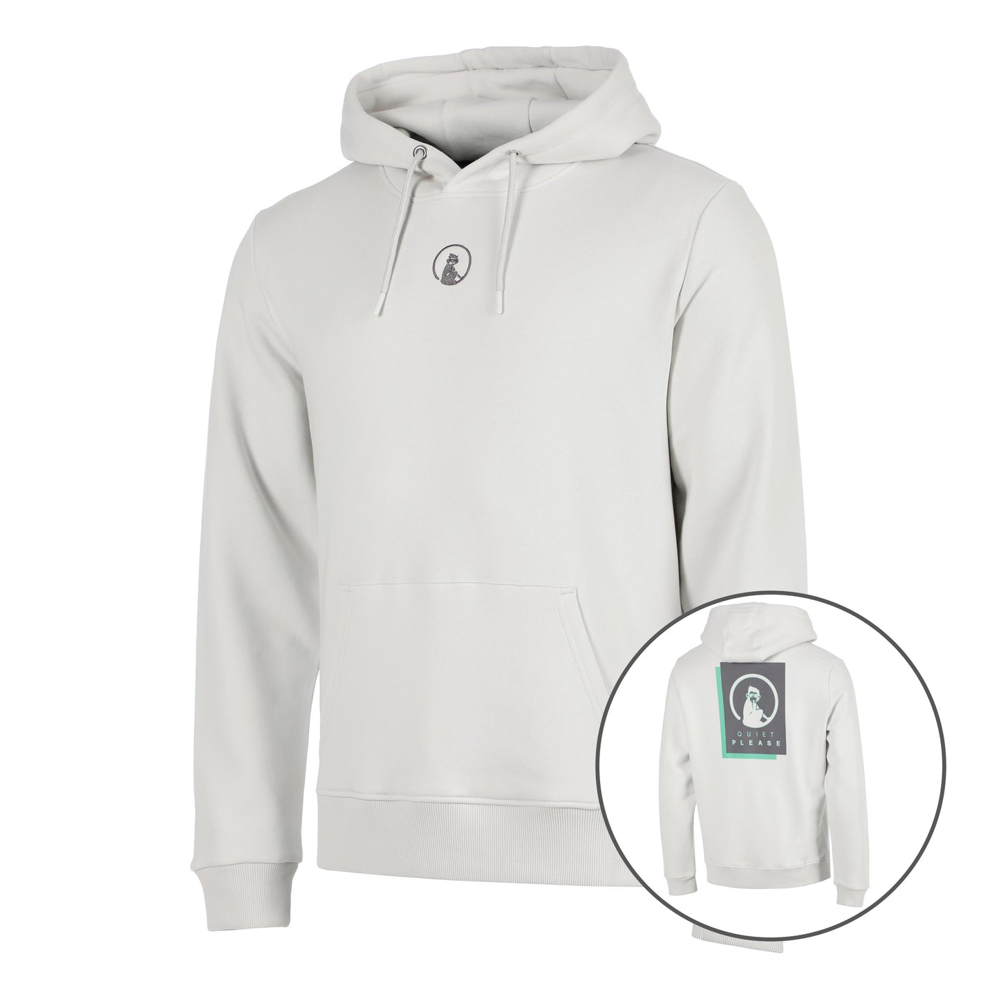 Quiet Please Joy Layer Sweat à capuche Hommes-gris clair, gris foncé