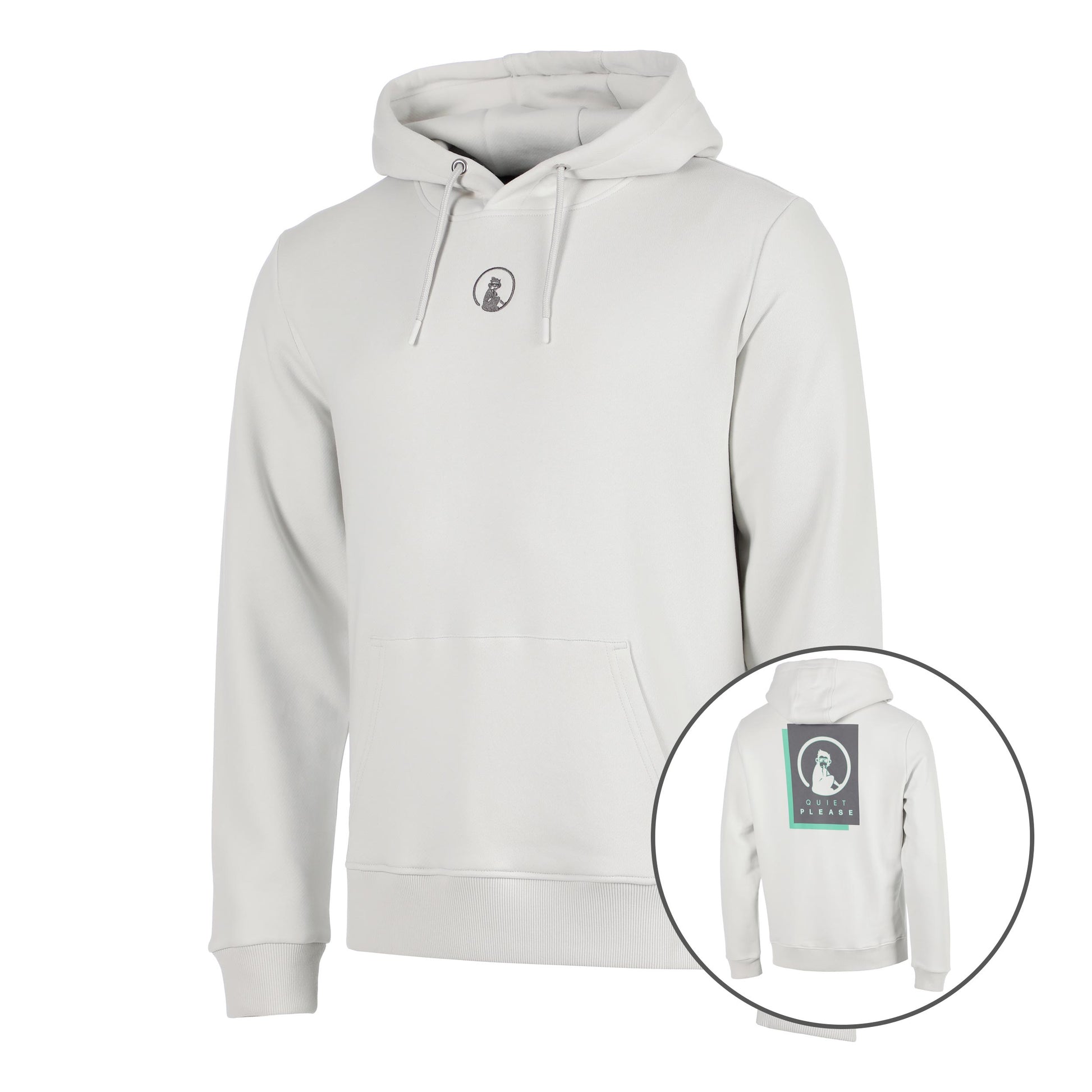 Quiet Please Joy Layer Sweat à capuche Hommes-gris clair, gris foncé