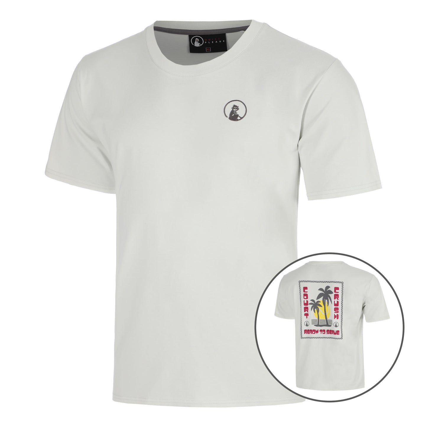 Quiet Please Sunset T-shirt Hommes-gris clair, gris foncé