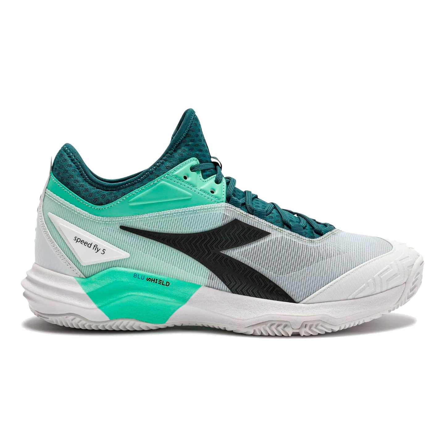 Diadora Speed Blushield Fly 5 Chaussure terre battue Hommes-bleu petrol, noir