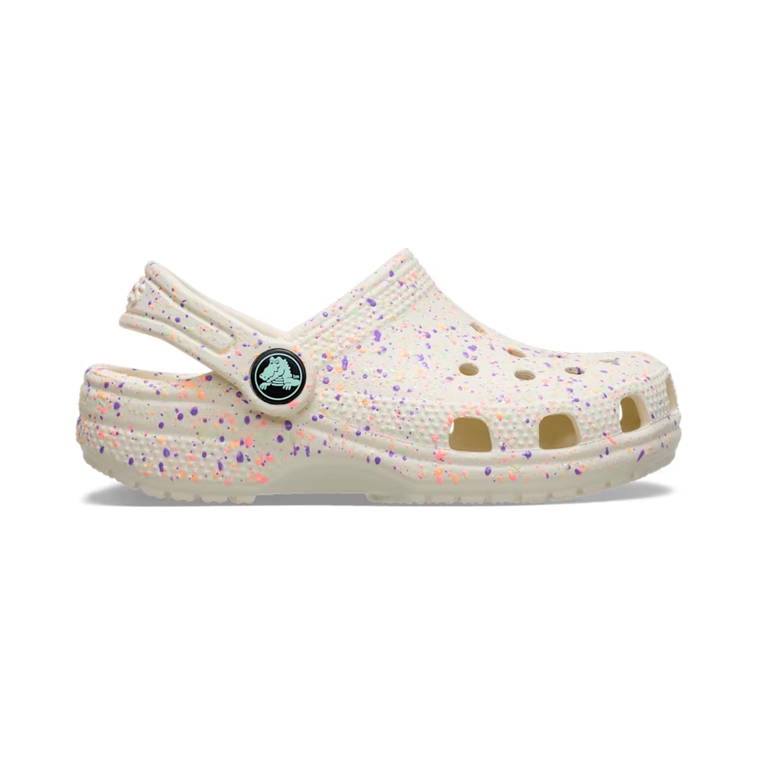 Crocs Classic Paint Splatter Tongs Enfants - beige, multicouleur