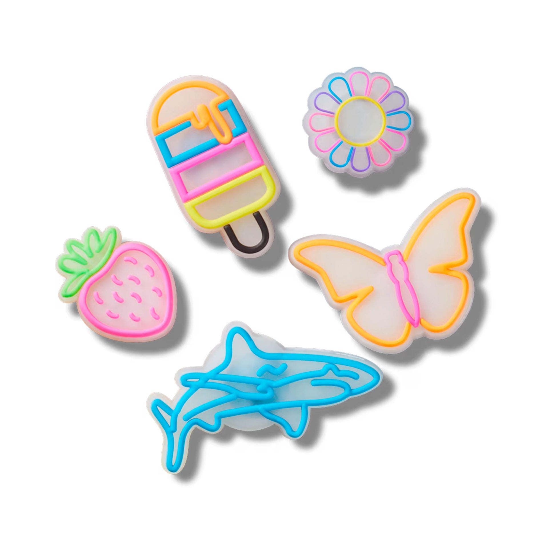 Crocs Lights Up Summer Sonstiges Pack de 5 Unisex - turquoise, rosé