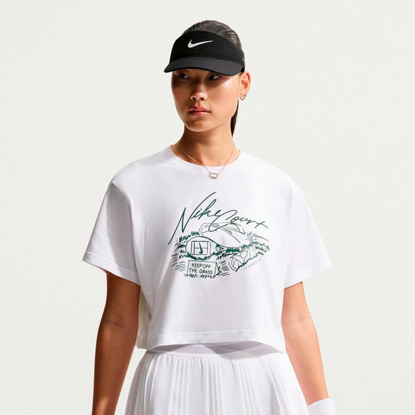 Nike Slam Crop T-shirt Femmes - blanc