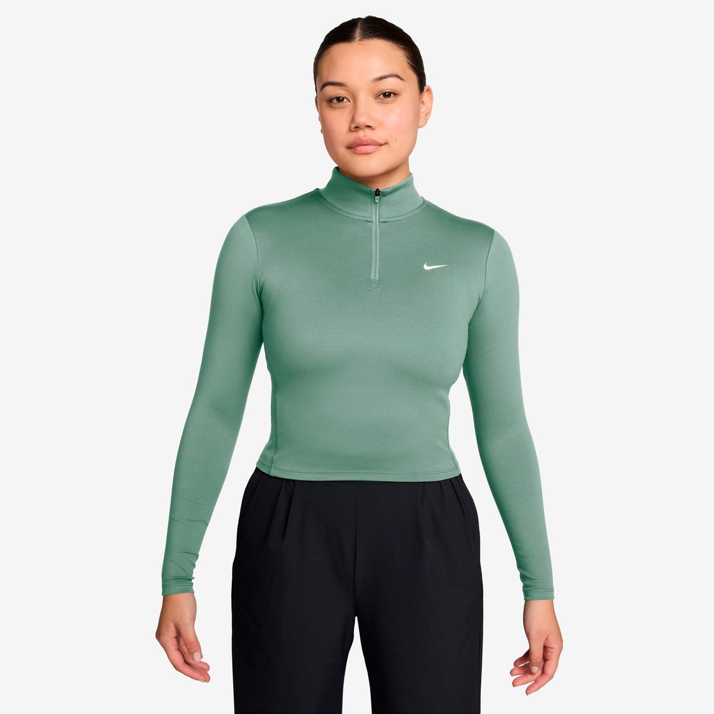 Nike One Dri-Fit Quarter Zip Haut manches longues Femmes - blanc cassé, blanc