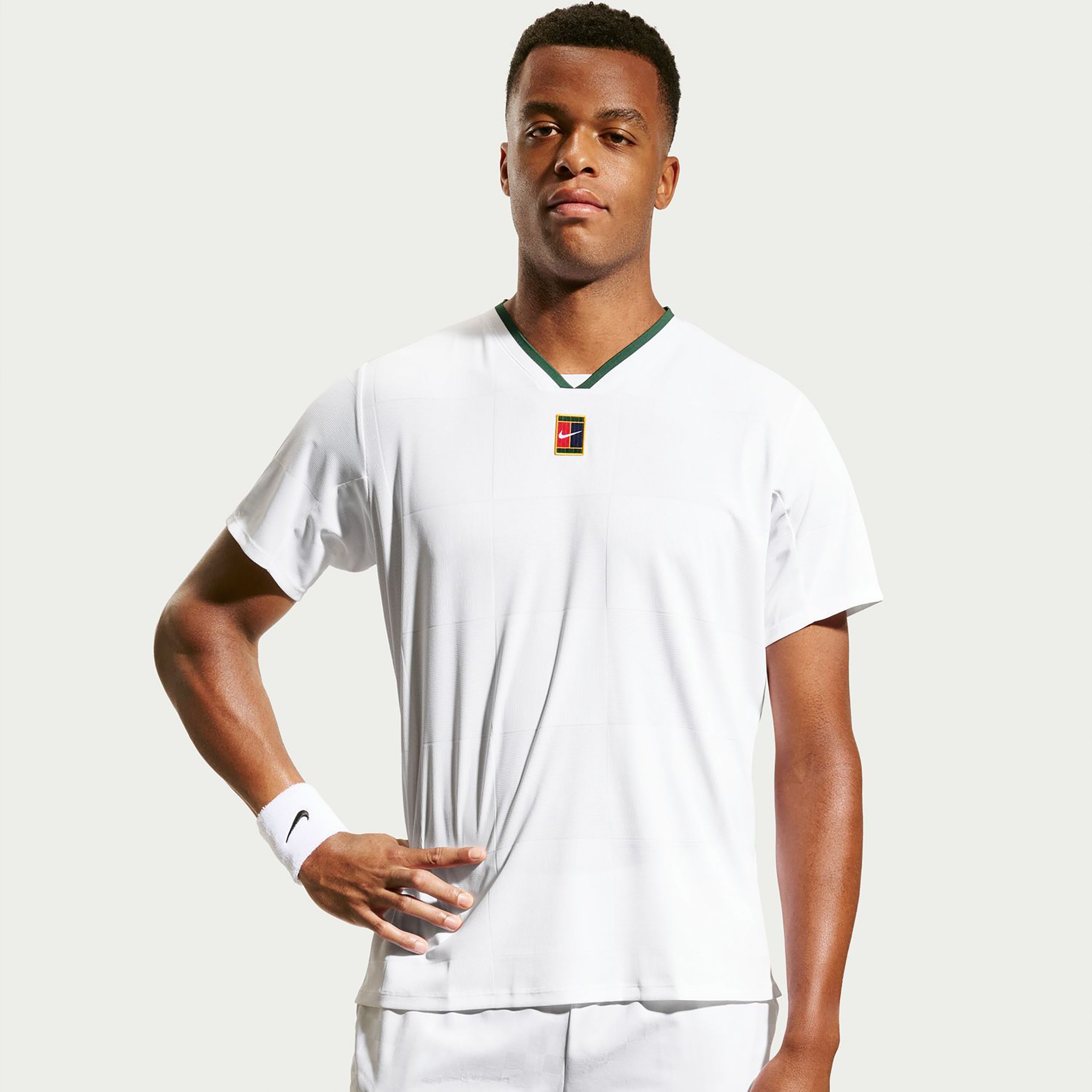 Nike Court Dri-Fit Advantage Slam T-shirt Hommes - blanc, vert