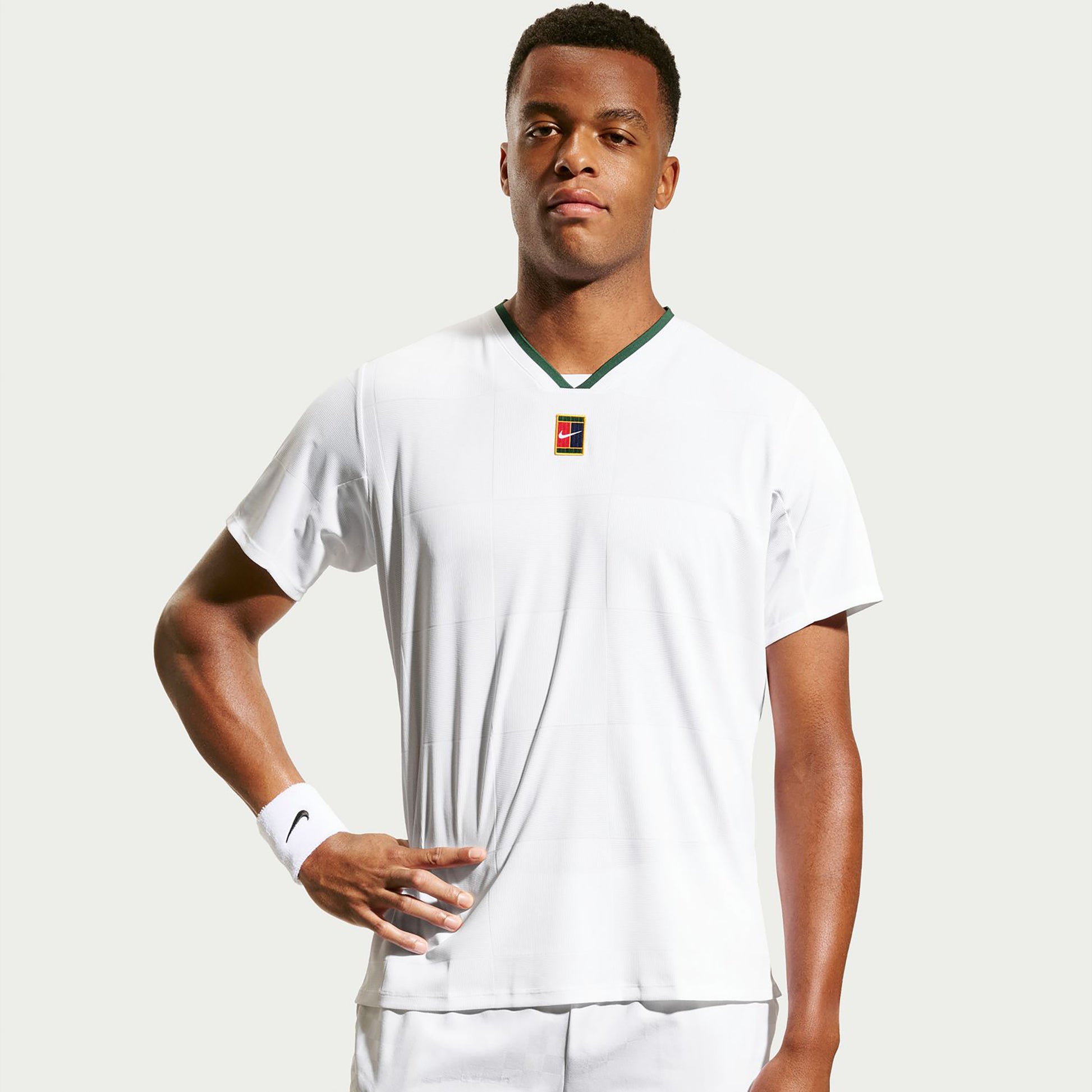 Nike Court Dri-Fit Advantage Slam T-shirt Hommes - blanc, vert