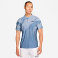 Jannik Sinner Court Dri-Fit Advantage Slam Polo Hommes - bleu petrol, bleu clair