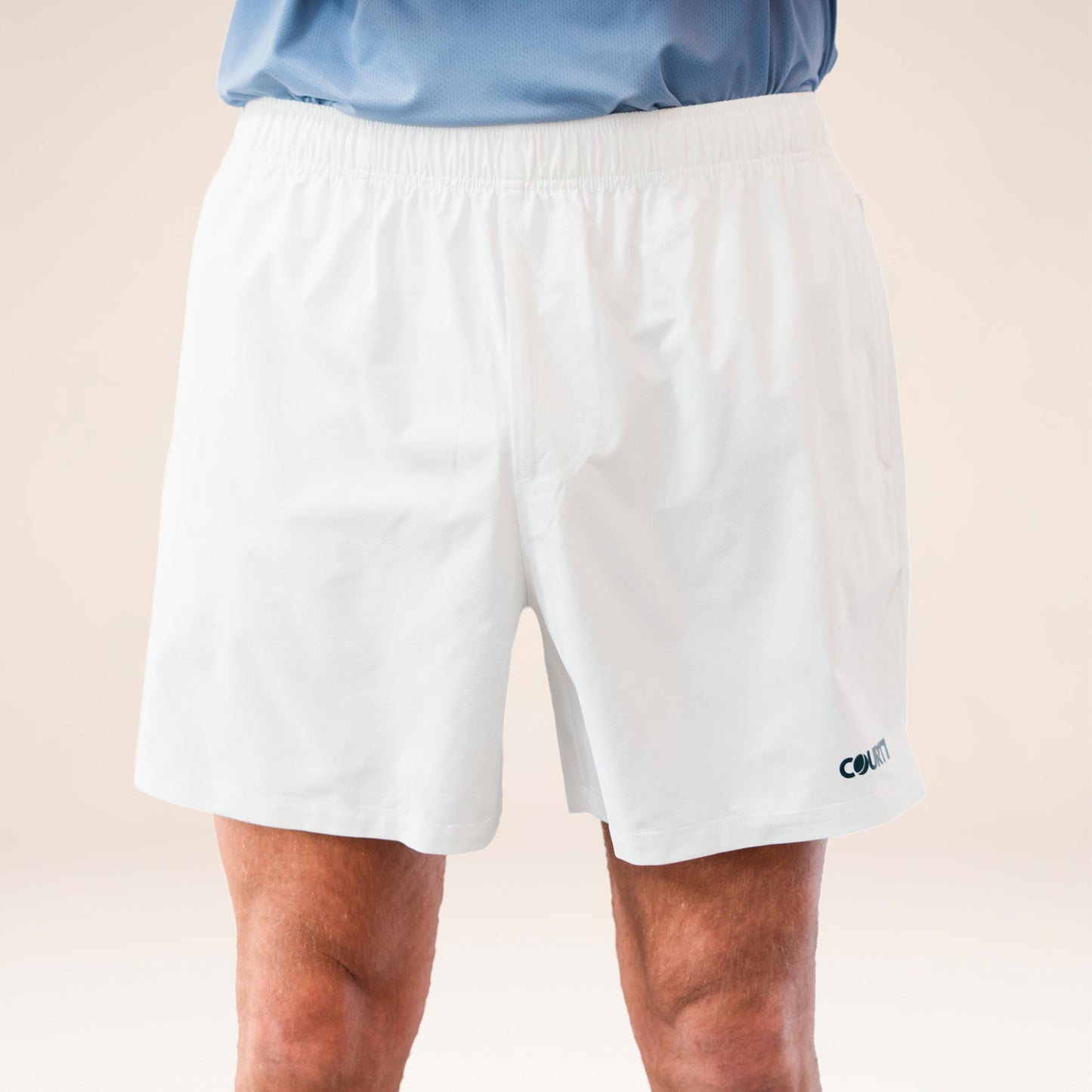 COURT7 Dual Pocket 5in Shorts Hommes - blanc cassé