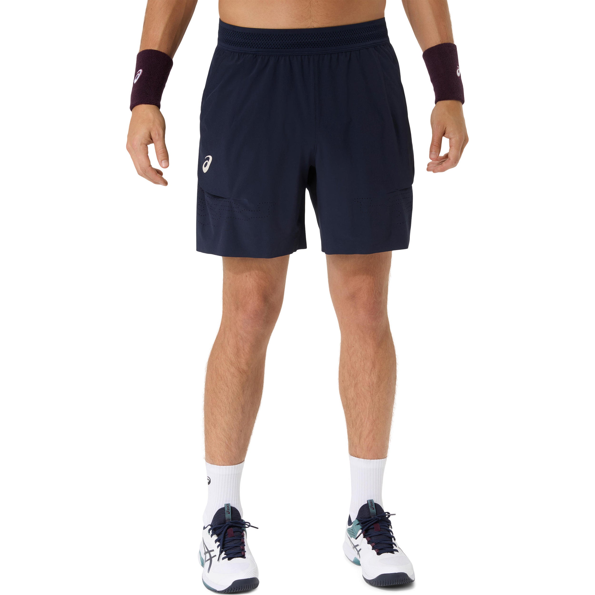 ASICS Match Laser Cut 7in Shorts Hommes - bleu foncé