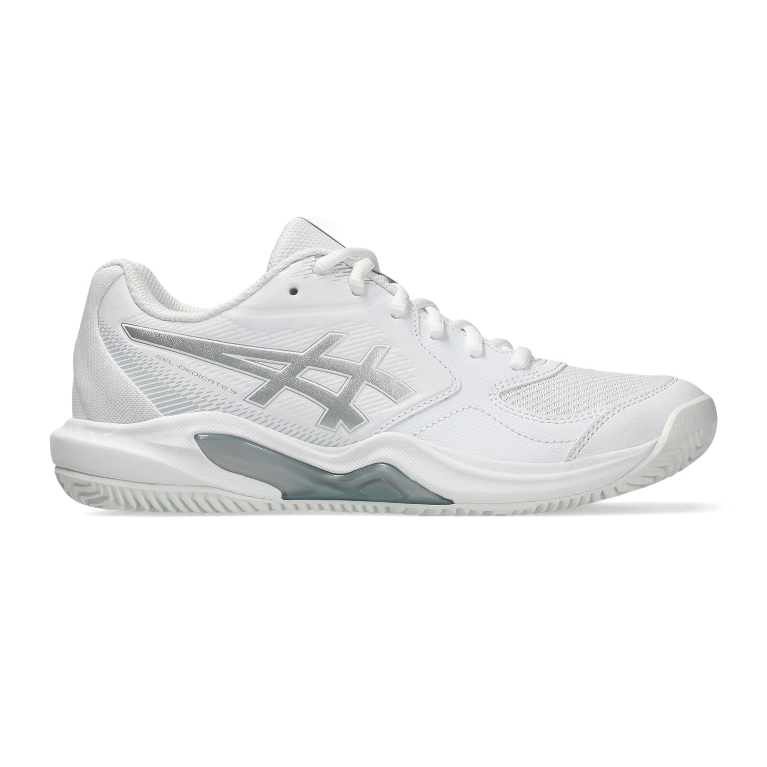 ASICS Gel-Dedicate 9 Chaussure terre battue Femmes - blanc, argent