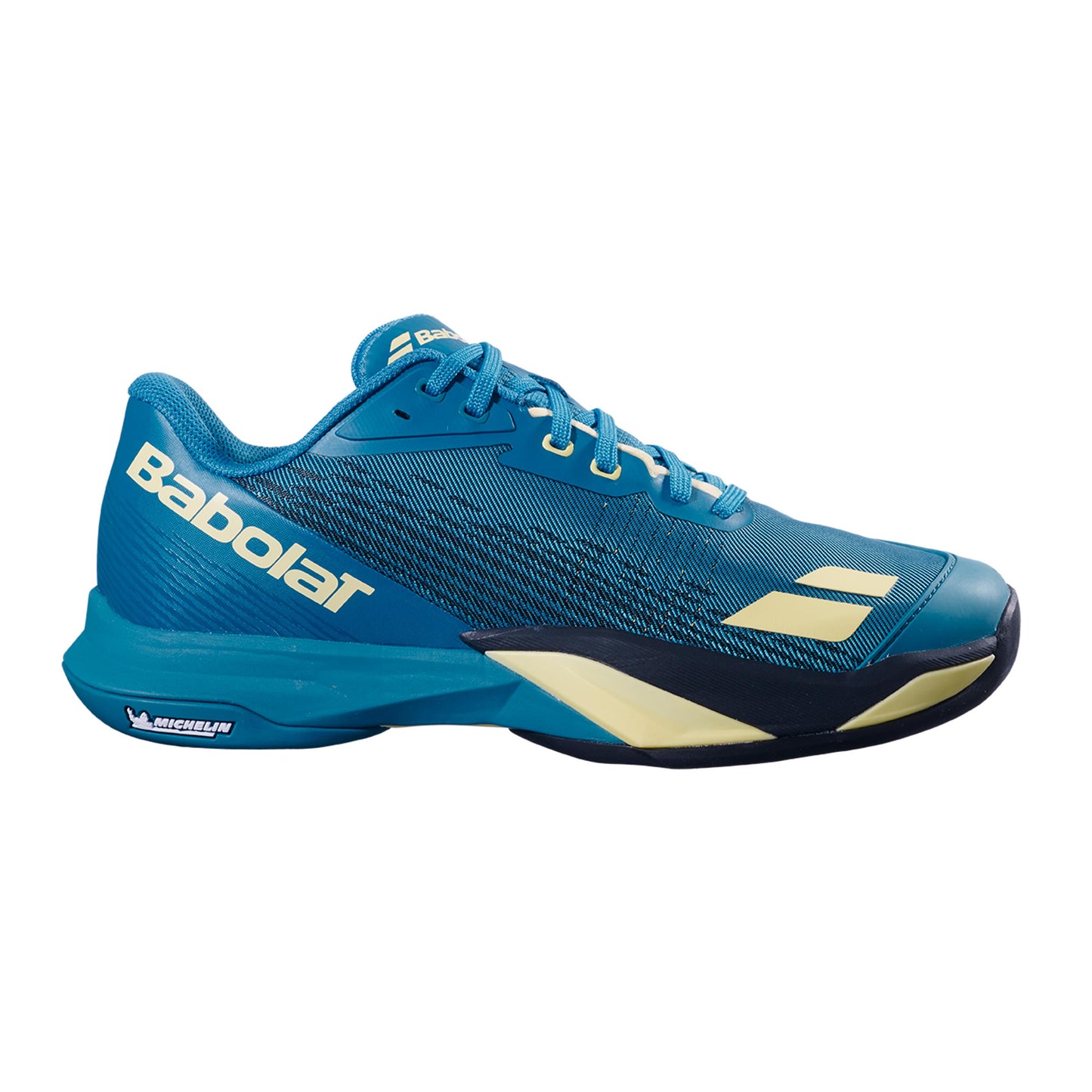 Babolat Jet Mach 4 Chaussures toutes surfaces Hommes - bleu, jaune lemon