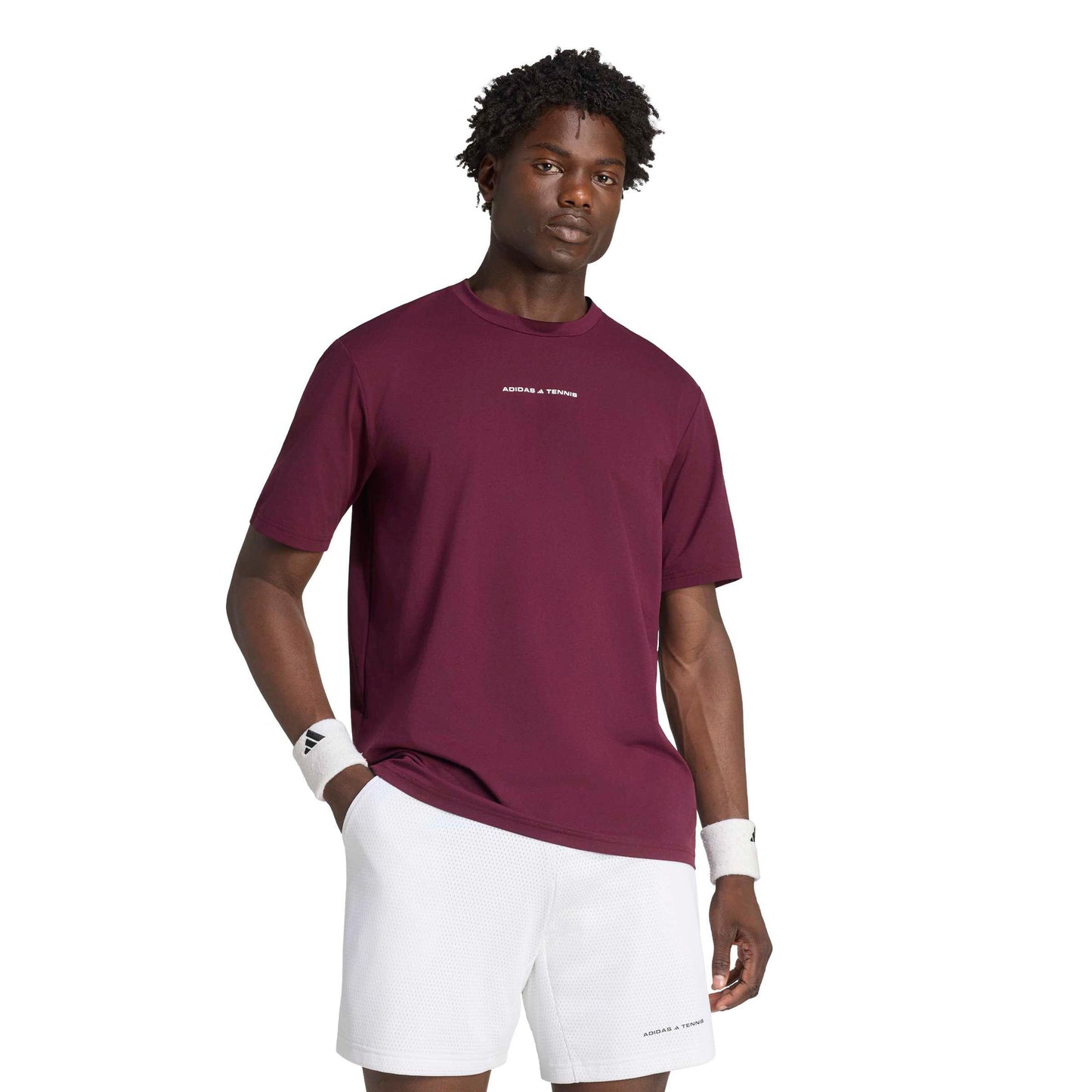 adidas T-shirt Hommes - rouge vin