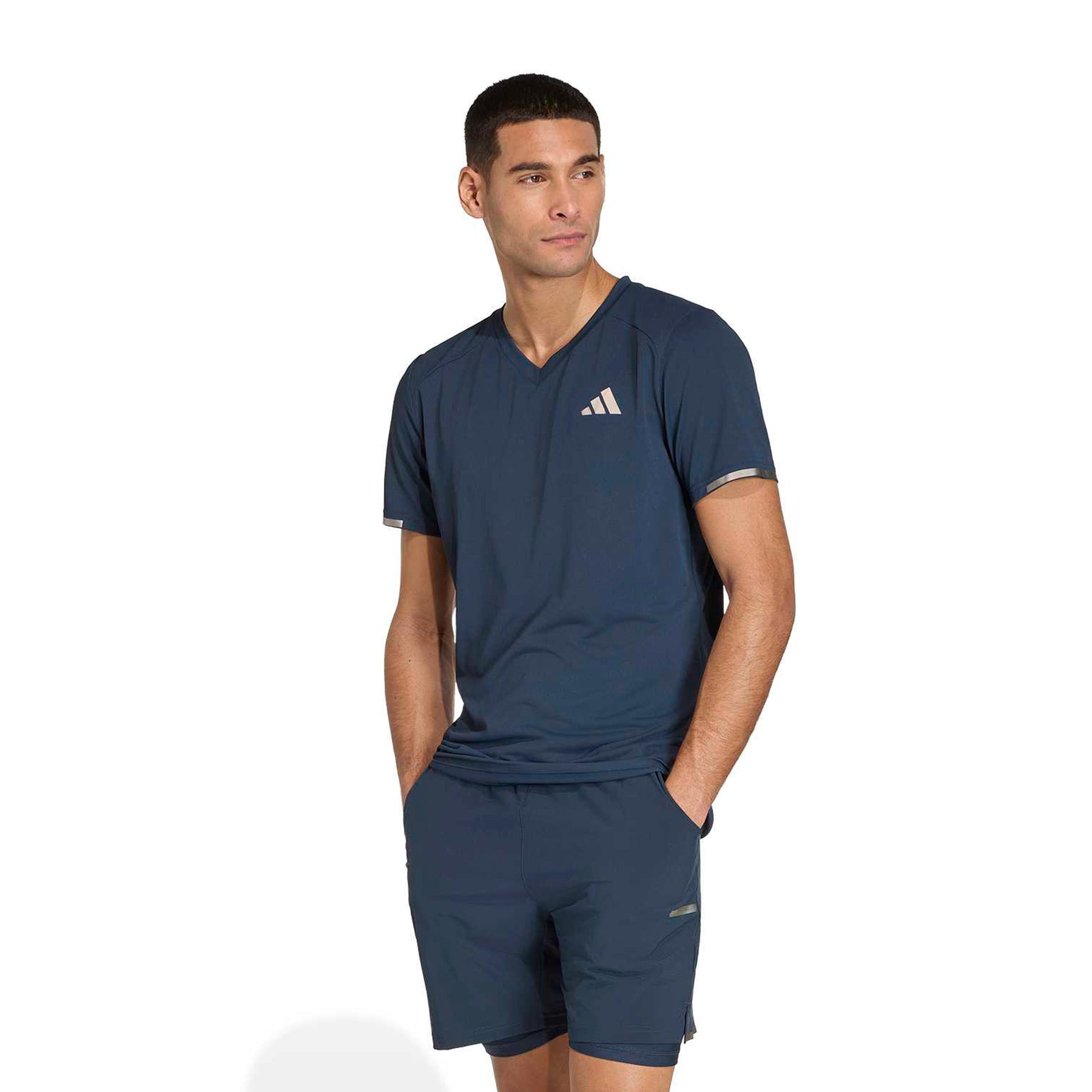 adidas Freelift Pro T-shirt Hommes - bleu gris, argent