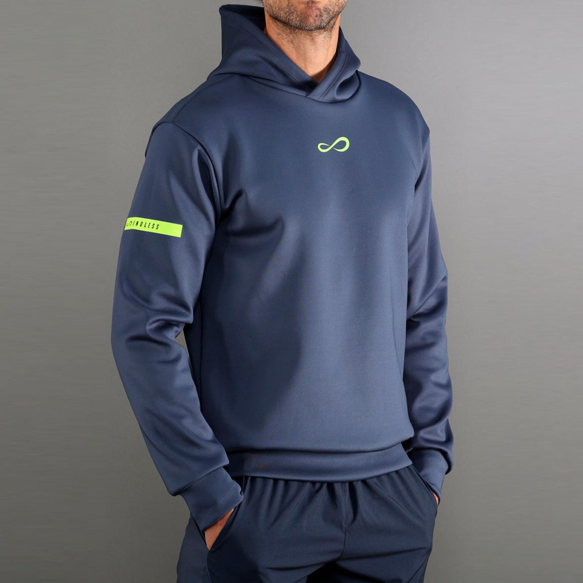 Endless Sniper Sweat à capuche Hommes - bleu, jaunes fluo