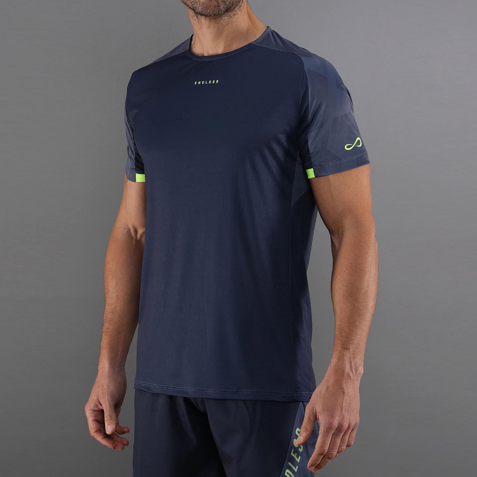 Endless RYKER T-shirt Hommes - bleu, jaunes fluo