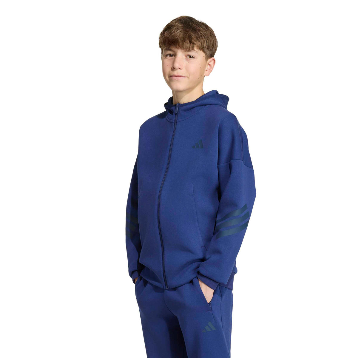 adidas 3Stripes Gilet en coton Enfants - bleu foncé