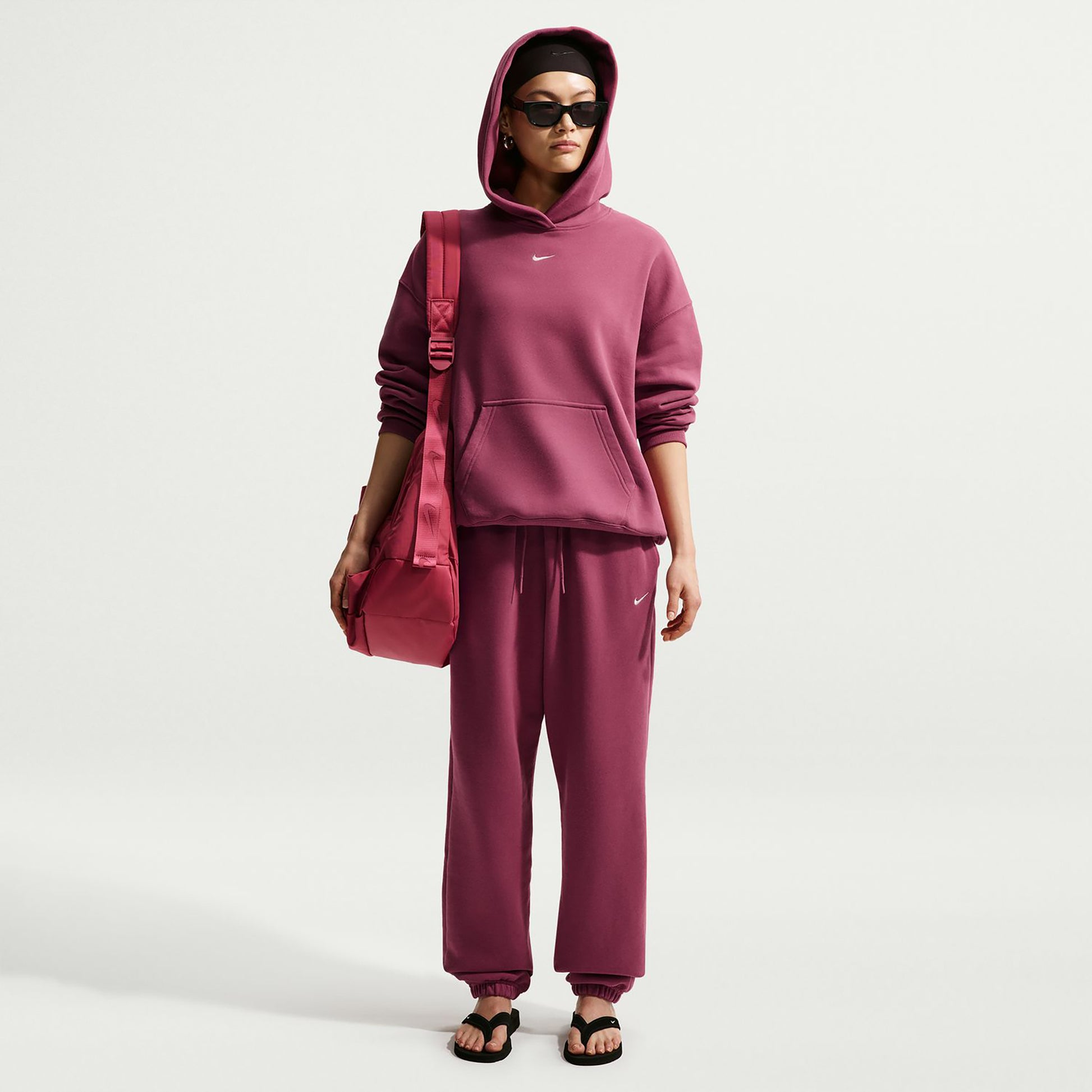 Nike Studio Fleece Pantalon survêtement Femmes - mauve