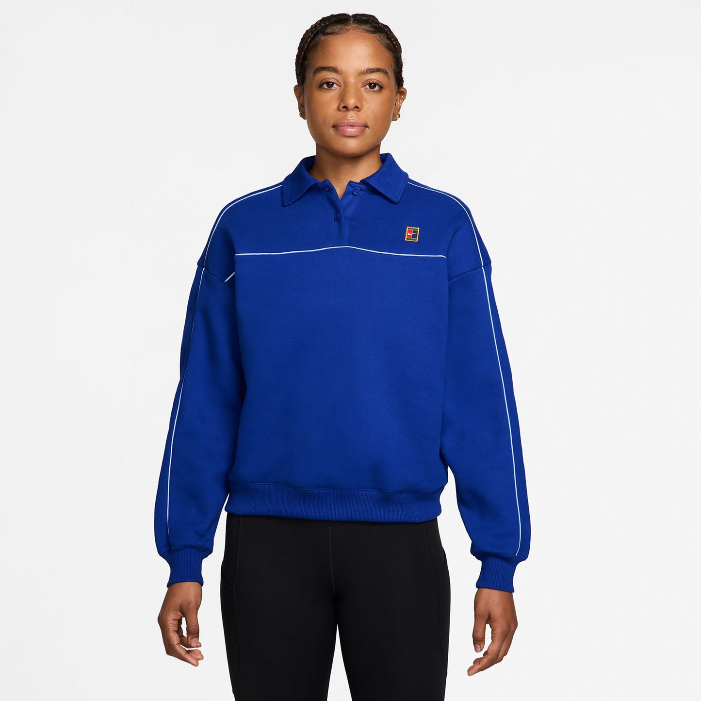 Nike Court Haut manches longues Femmes - bleu foncé