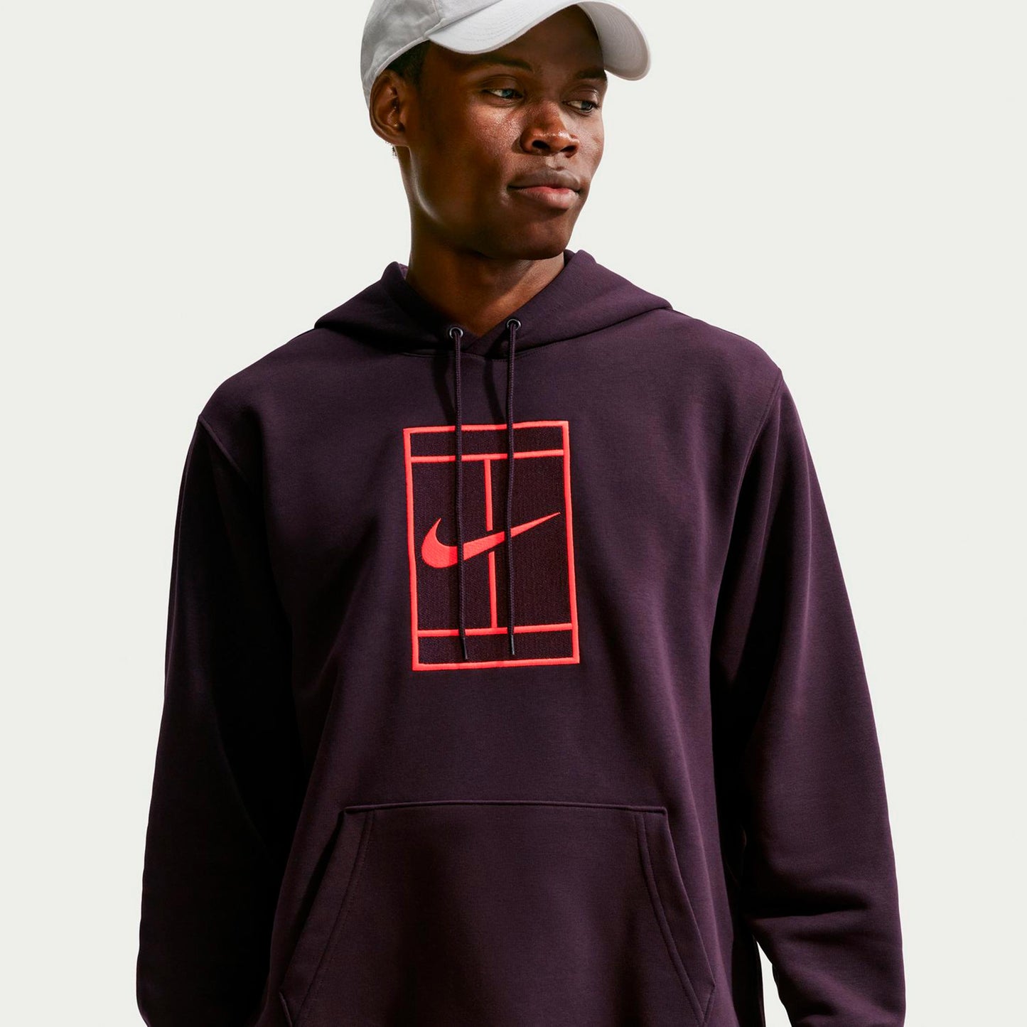 Nike Court Sweat à capuche Hommes - rouge foncé