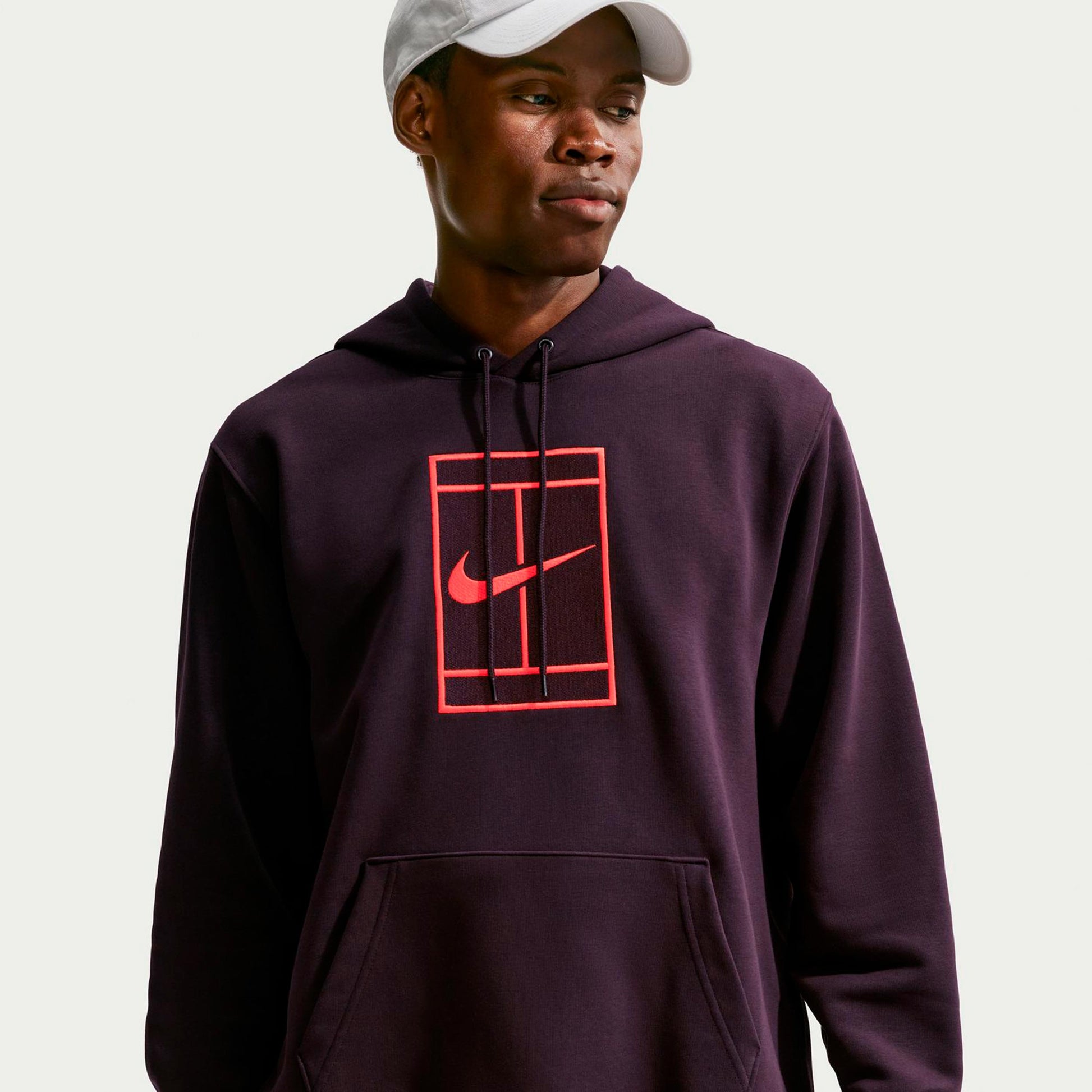 Nike Court Sweat à capuche Hommes - rouge foncé