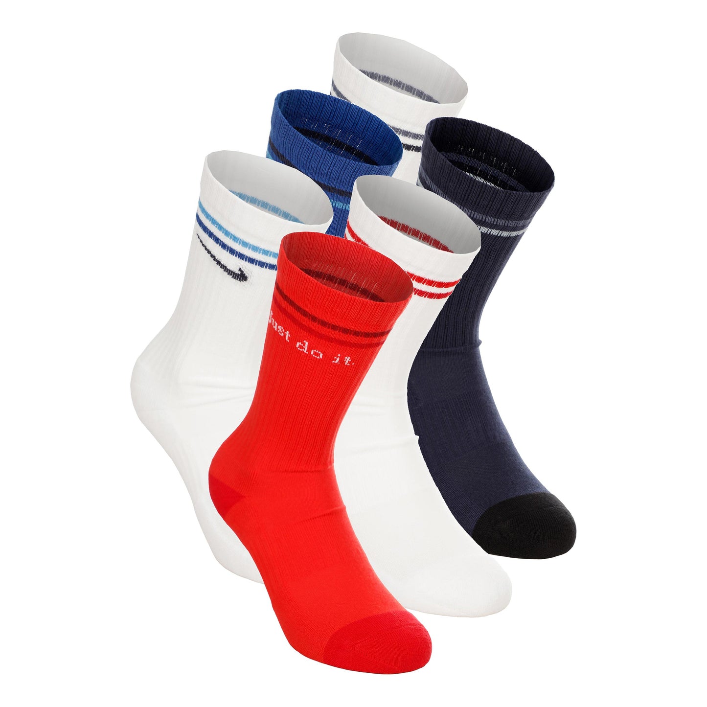 Nike Elevated Crew Chaussettes de tennis Pack de 6 Enfants - multicouleur, blanc