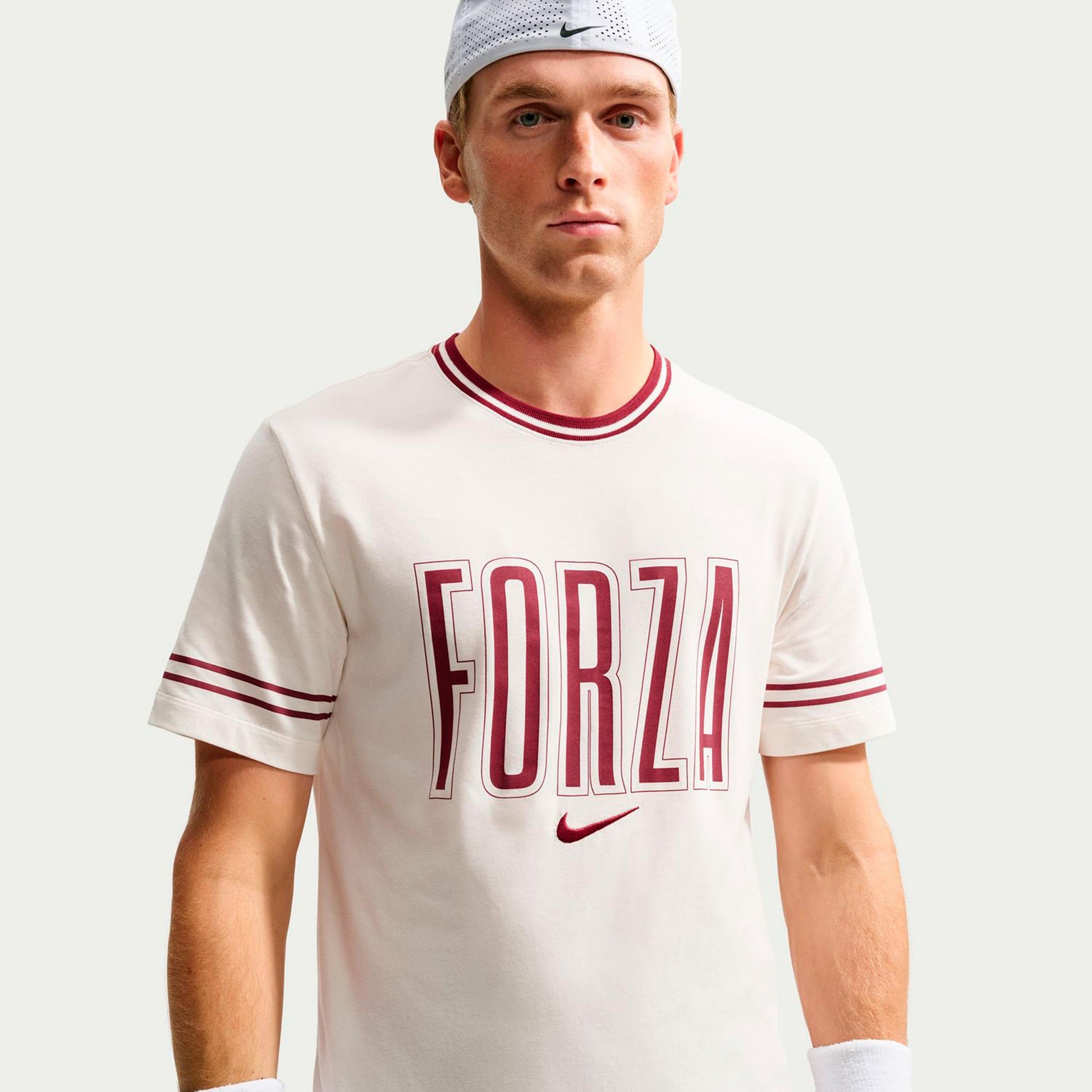 Nike Court T-shirt Hommes - crème