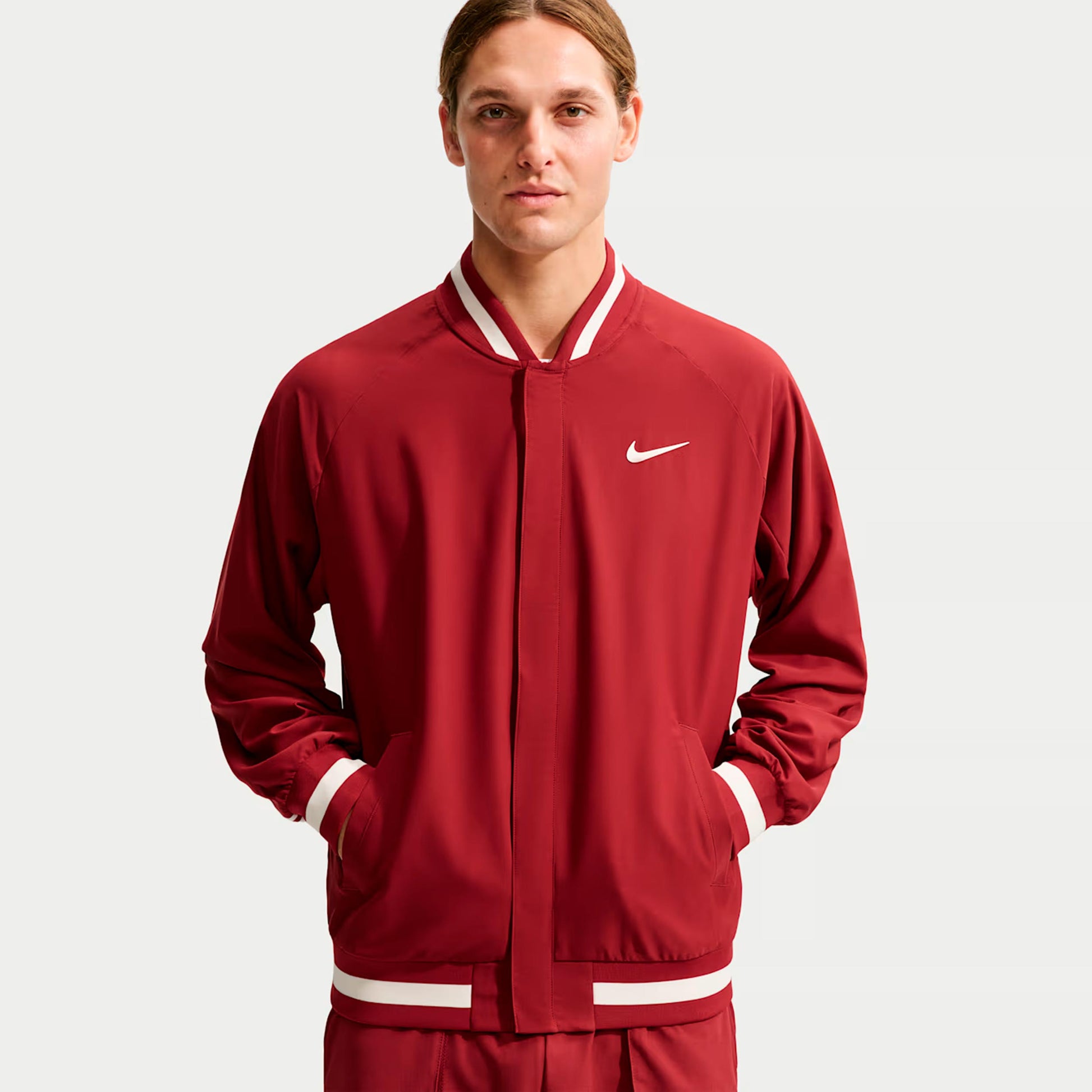 Nike Jannik Sinner Court Slam Veste de survêtement Hommes - rouge, crème