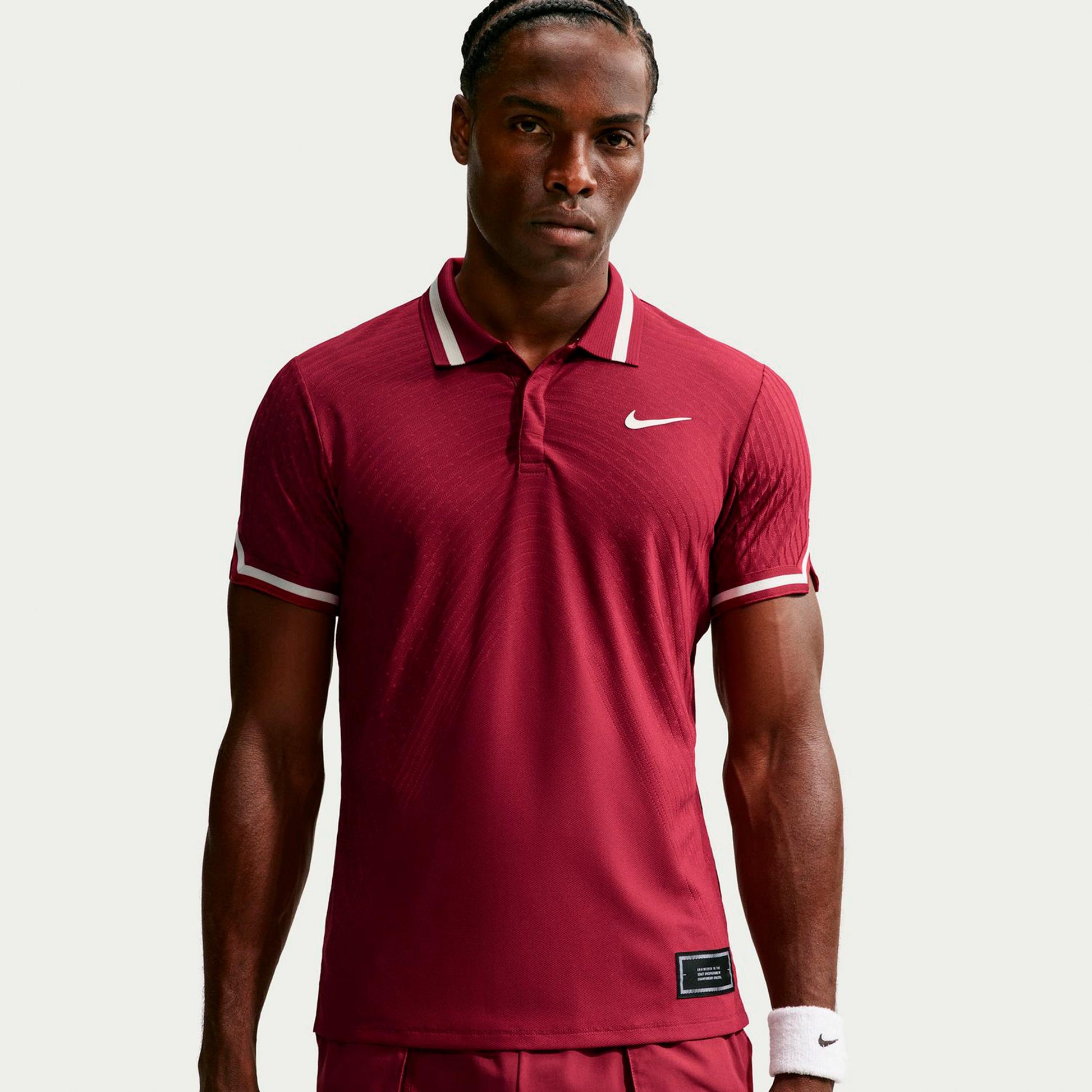 Nike Jannik Sinner Court Slam Polo Hommes - rouge vin, crème