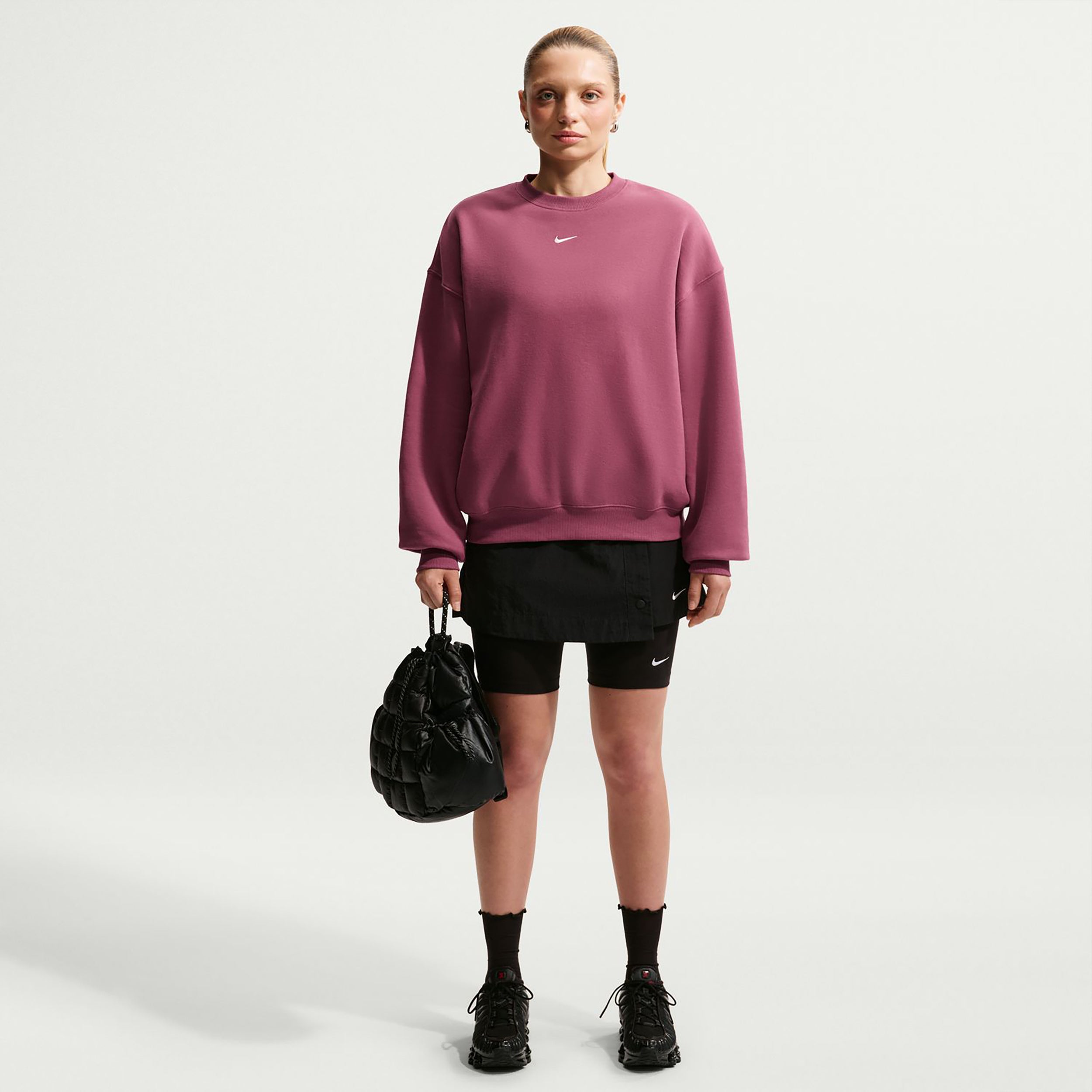 Nike Studio Fleece Sweat-shirt Femmes - mauve