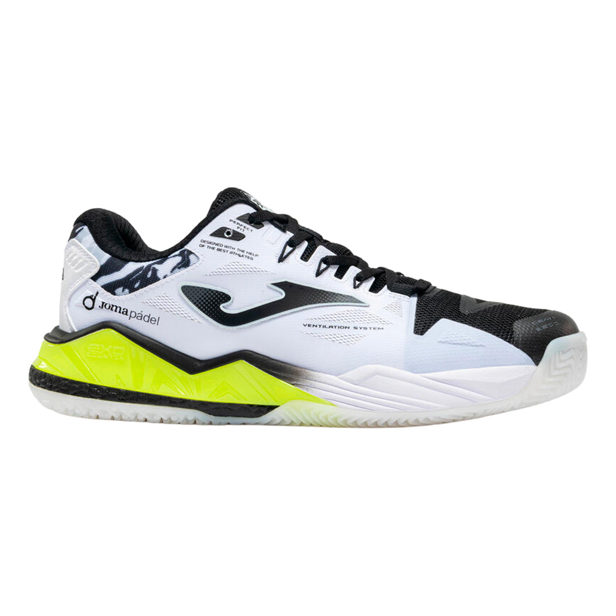 Joma Spin Chaussures padel Hommes - blanc, jaunes fluo