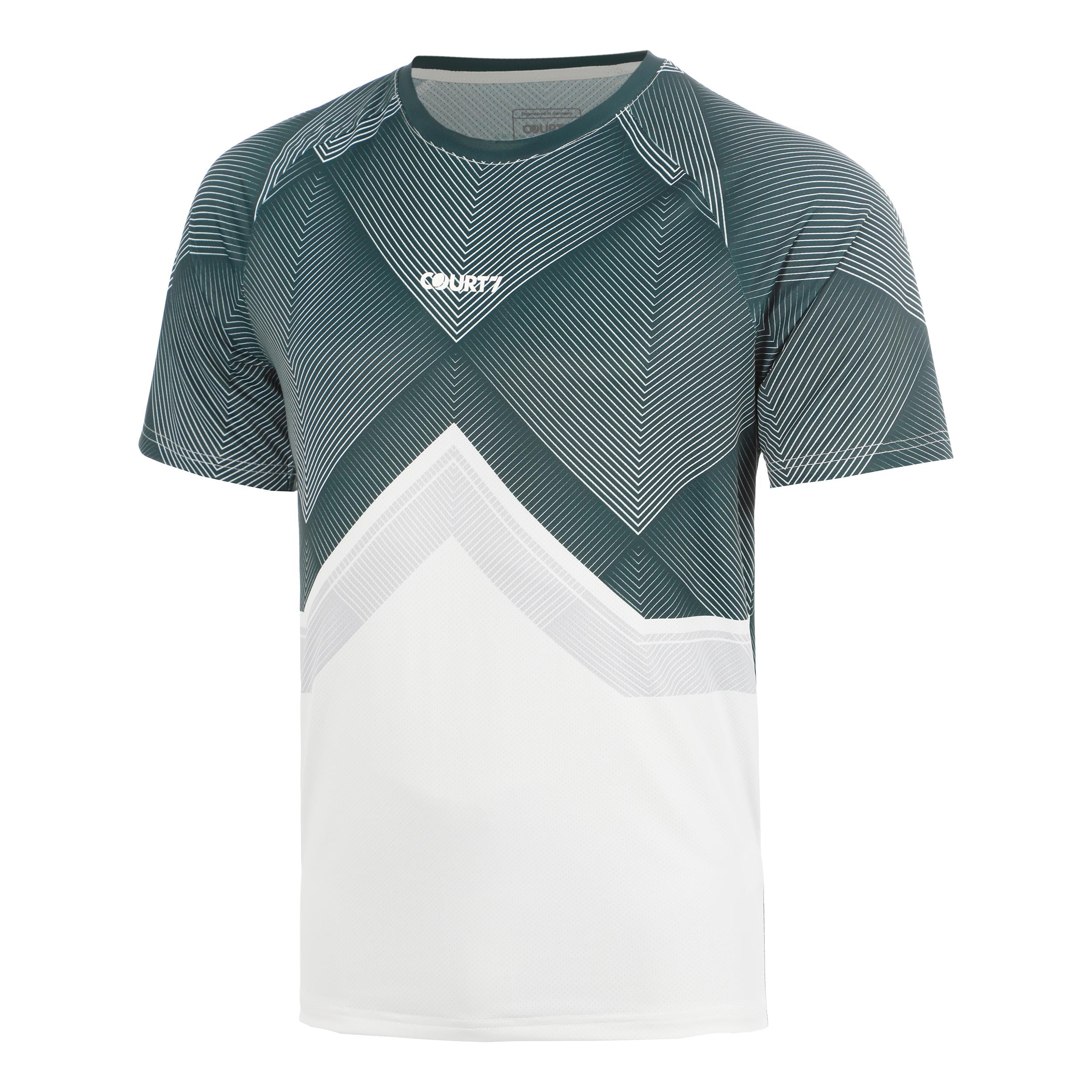 COURT7 Performance T-shirt Hommes - vert, blanc