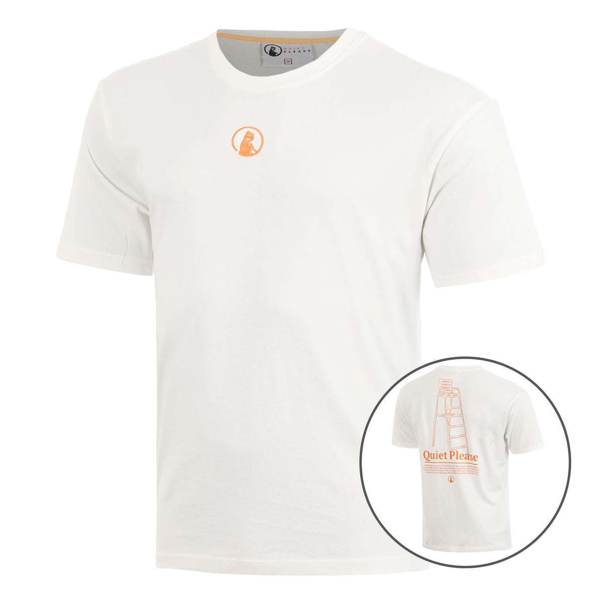 Quiet Please Umpire Loose Fit T-shirt Hommes - crème