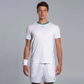 Pro T-shirt Hommes - blanc, bleu-vert