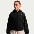 Oversized Fleece Full-Zip Gilet en coton Filles - noir