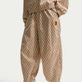 Mid-Rise Oversized Pantalon survêtement Femmes - beige