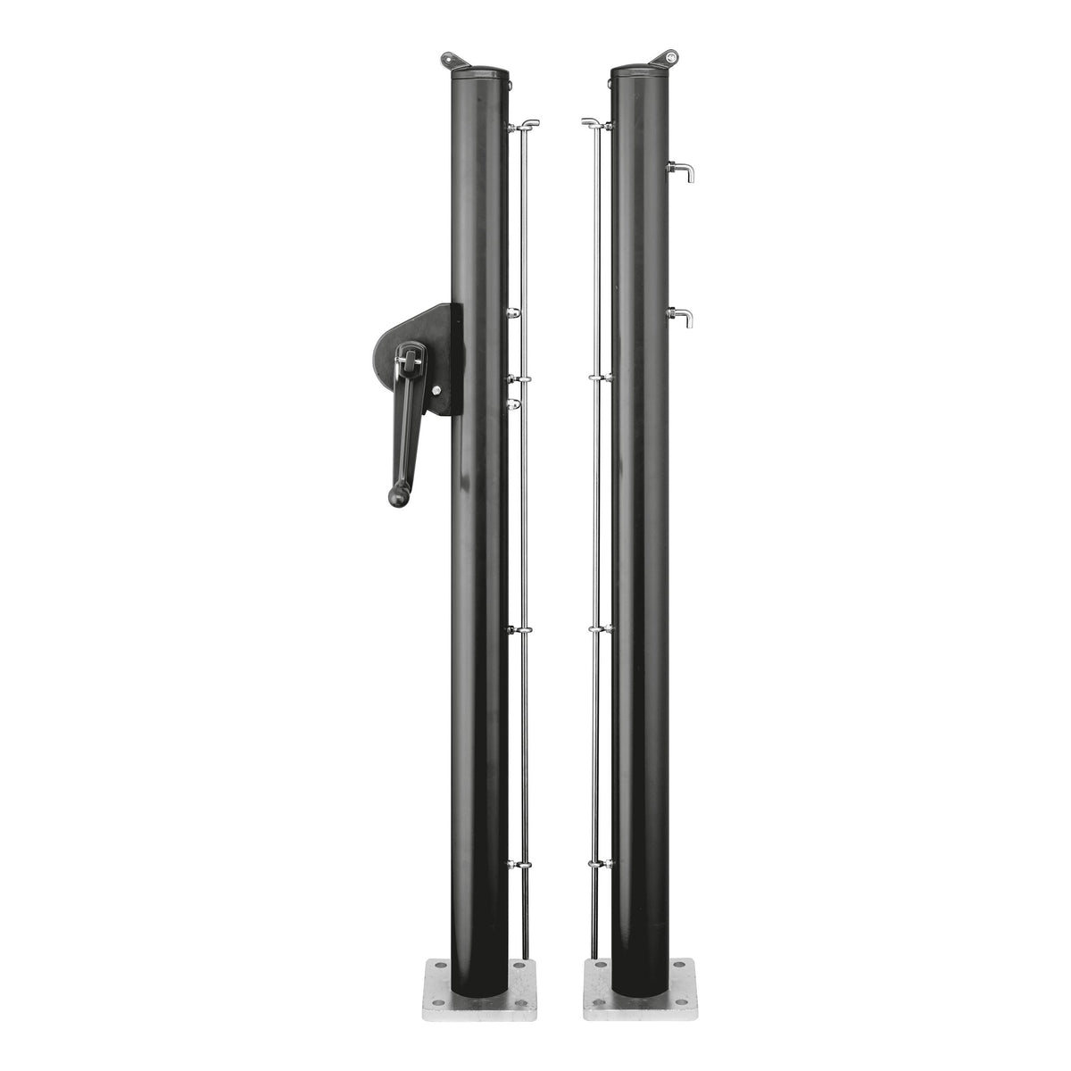 Tegra Padel Netzpfosten rund Ø 73 cm inkl. Bodenplatte Barre-support de filet - noir