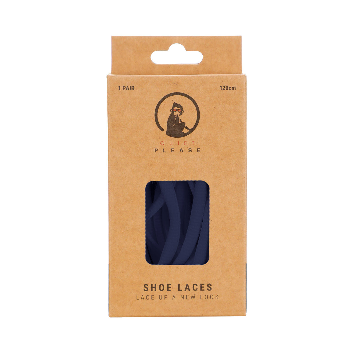 Quiet Please QP shoe laces 120cm Lacets - bleu foncé