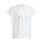 V&ecirc;tements adidas adidas Winter T-shirt Enfants-Blanc,Argent
