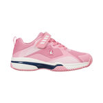 Chaussures de tennis Quiet Please Quiet Please Match Velcro Clay Chaussure terre battue Enfants-pink, blanc