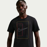 V&ecirc;tements de tennis Nike Nike Court Heritage T-shirt Hommes-noir