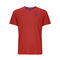 Evin Tech Round-Neck Tee - dark red/ blue