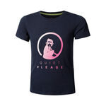 V&ecirc;tements Quiet Please Quiet Please Logo T-shirt Filles-Bleu Fonc&eacute;
