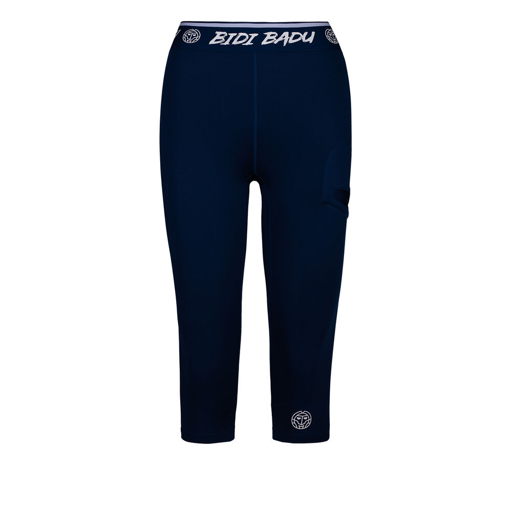 Bruna Tech Capri Collant Tight Femmes - Bleu Foncé , Blanc