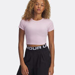 Vêtements De Tennis Under Armour Ua Rival Rib Baby Tee-Blk