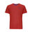 Evin Tech Round-Neck Tee - dark red/ blue