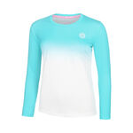 V&ecirc;tements BIDI BADU BIDI BADU Crew Gradiant Haut Manches Longues Filles-Turquoise,Blanc