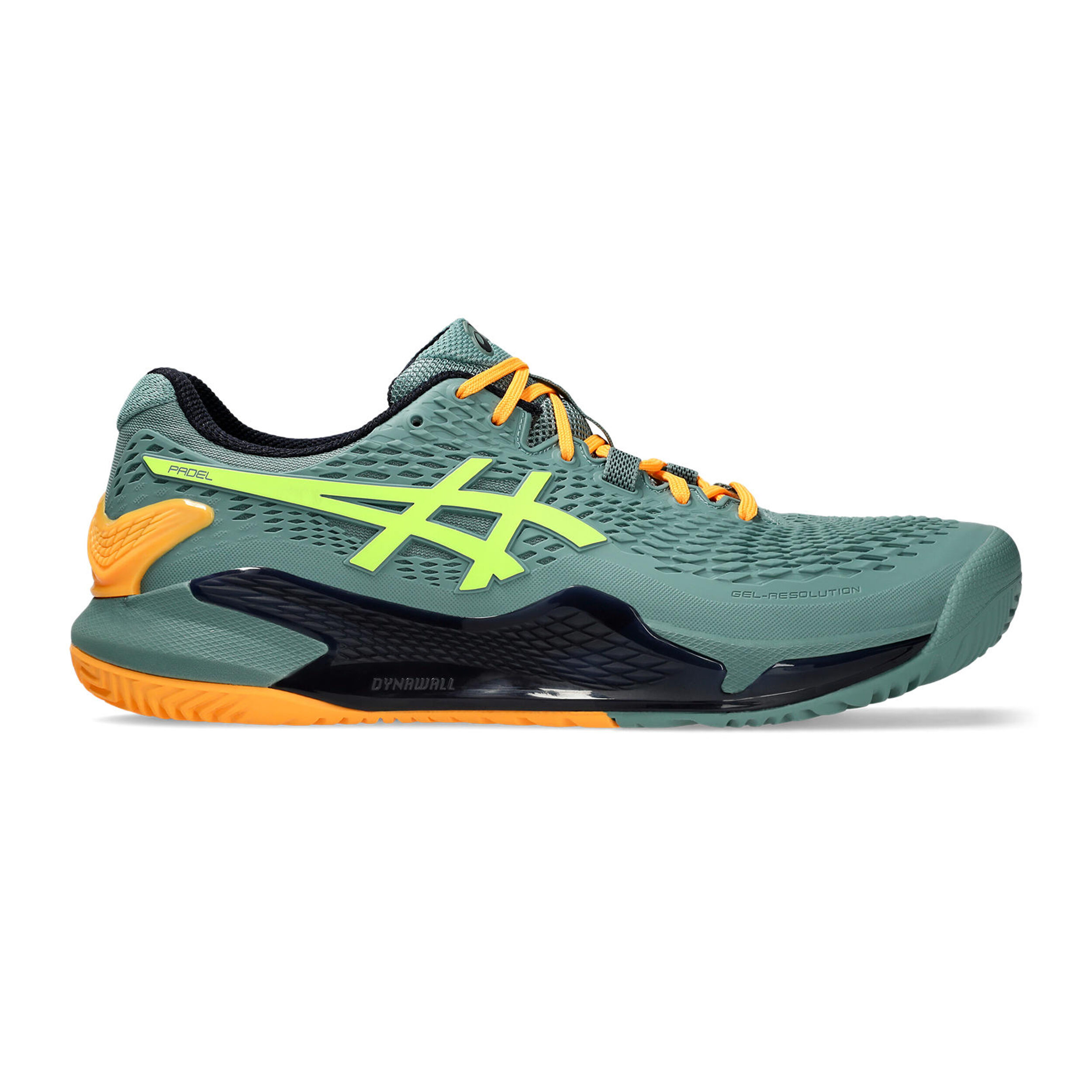 Buy ASICS Gel Resolution 9 Chaussures Padel Hommes Vert Jaunes Fluo online Padel Point FR