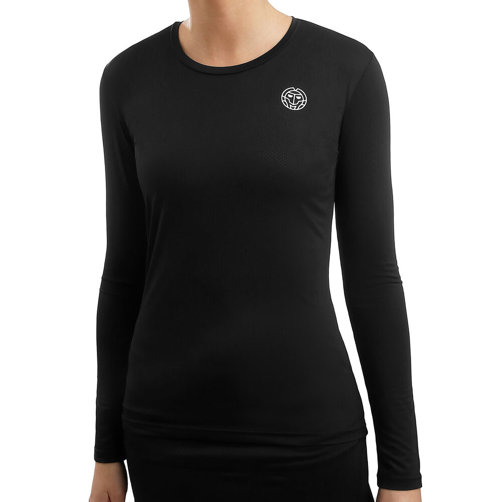 Pia Tech Round-Neck Haut Manches Longues Femmes - Noir , Blanc