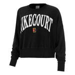 V&ecirc;tements Nike Nike Court Heritage Fleece GFX Crew Sweat-shirt Femmes-Noir