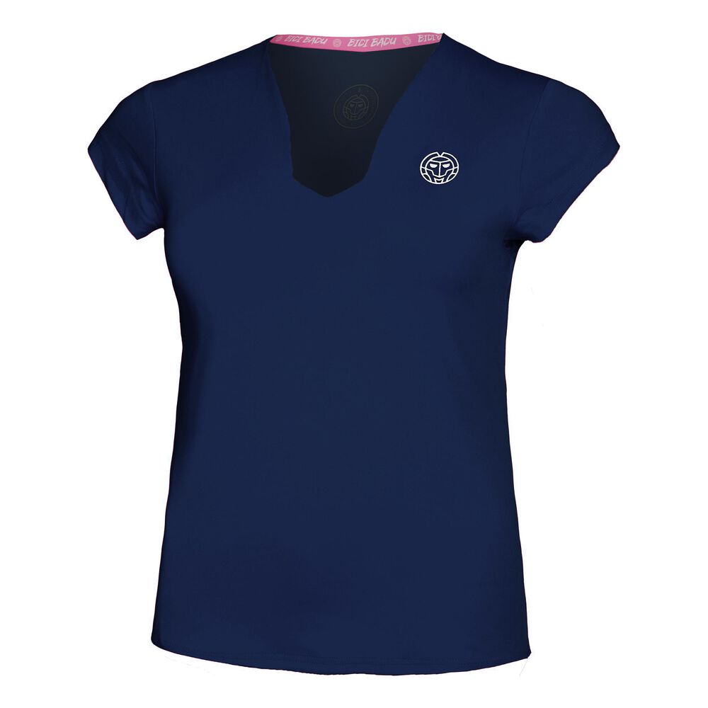 Bella 2.0 Tech V-Neck T-shirt Femmes - Bleu Foncé , Blanc